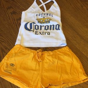 Corona tank and short set - washed but never worn